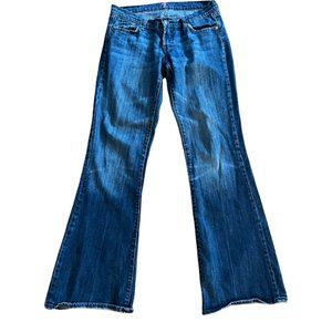 7 For All Mankind Women's Bootcut Jeans Blue Denim Pants Waist 32”
